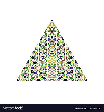 Isolated colorful ornate floral mosaic ornament vector image