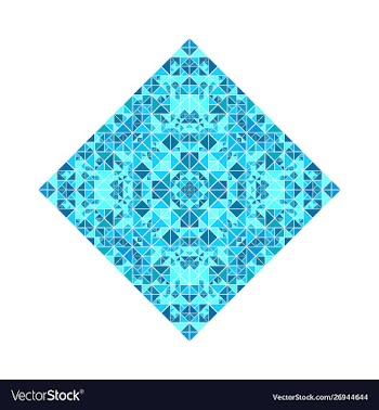 Isolated colorful ornate triangular mosaic vector image