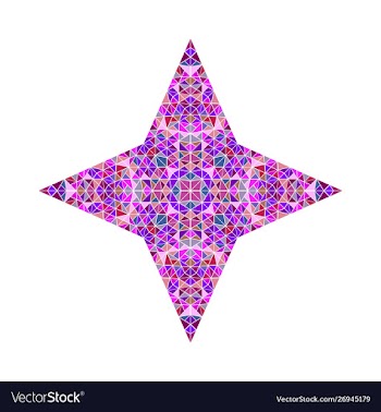 Isolated colorful polygonal tiled mosaic ornament vector image