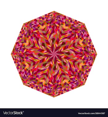 Isolated colorful tiled mosaic polygon logo vector image