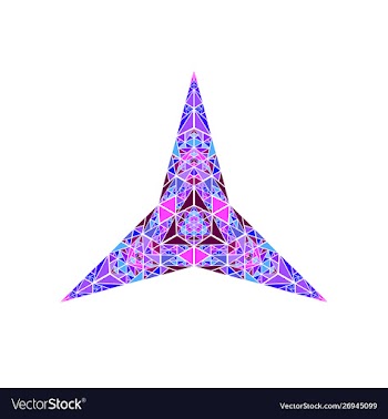 Isolated colorful tiled mosaic star logo template vector image