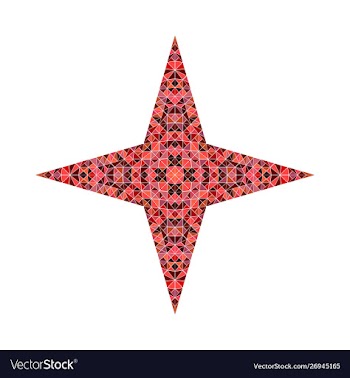 Isolated colorful triangle ornament star symbol vector image