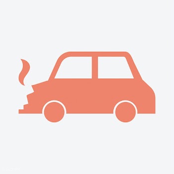 Isolated damaged car on white background | Free stock vector - 457545