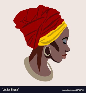 isolated female profile portrait of beautiful