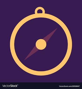 Isolated flat compass compass traveler compass vector image