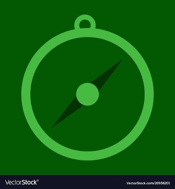 Isolated flat compass compass traveler compass vector image