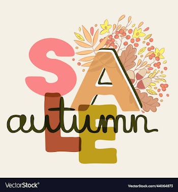 isolated floral composition autumn sale with