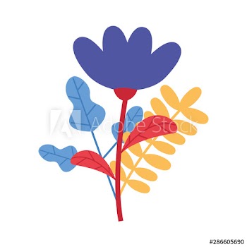 Isolated flower ornament design