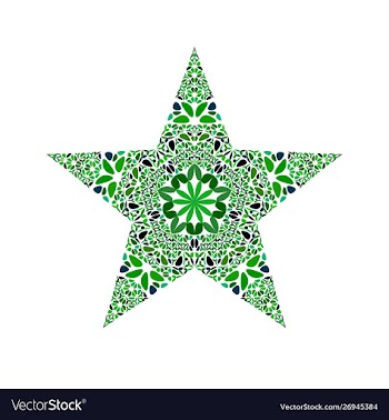 Isolated geometrical abstract colorful flower vector image