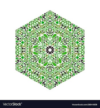 Isolated geometrical abstract floral mosaic vector image