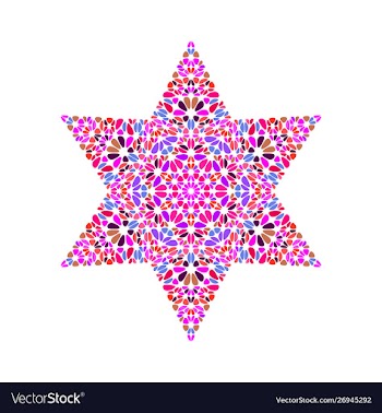 Isolated geometrical abstract floral ornament vector image