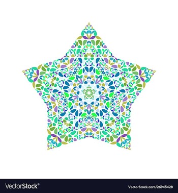 Isolated geometrical abstract floral ornament vector image