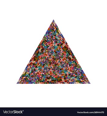 Isolated geometrical abstract tiled mosaic vector image