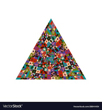 Isolated geometrical colorful abstract mosaic vector image