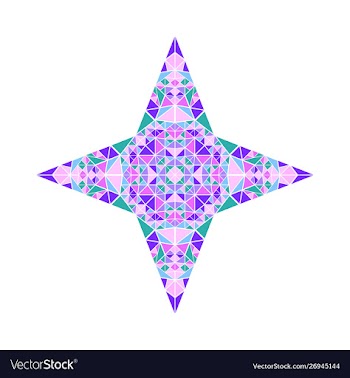 Isolated geometrical colorful abstract triangle vector image