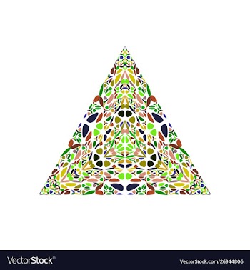Isolated geometrical colorful floral mosaic vector image