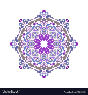 Isolated geometrical colorful floral star symbol vector image