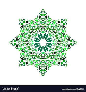 Isolated geometrical colorful flower star logo vector image