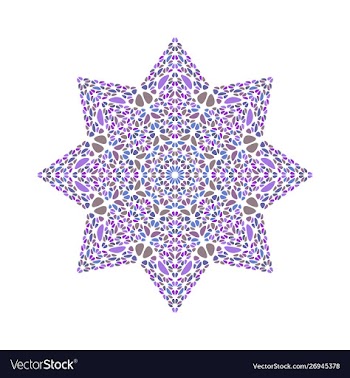 Isolated geometrical colorful gravel ornament vector image