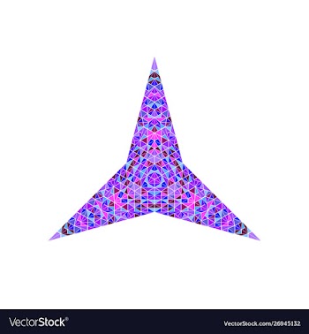 Isolated geometrical colorful mosaic star symbol vector image