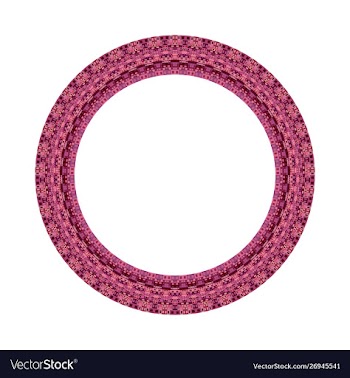 Isolated geometrical colorful tiled mosaic circle vector image