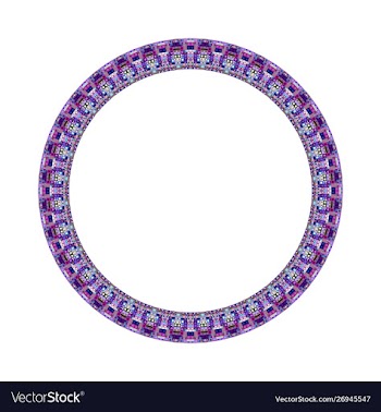 Isolated geometrical colorful tiled mosaic circle vector image