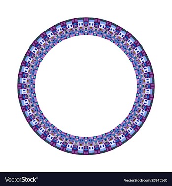Isolated geometrical colorful tiled mosaic circle vector image