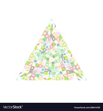 Isolated geometrical colorful tiled mosaic vector image