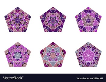 Isolated geometrical colorful tiled mosaic vector image