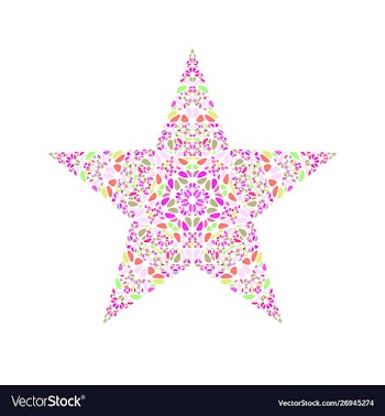 Isolated geometrical gravel ornament star logo vector image