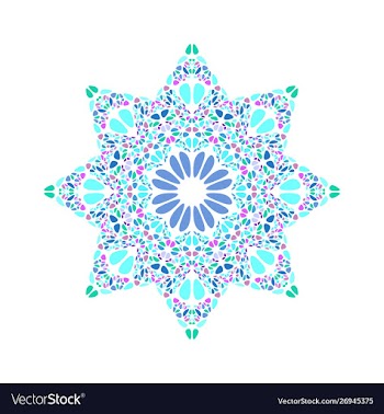 Isolated geometrical gravel ornament star symbol vector image