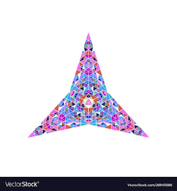 Isolated geometrical mosaic ornament star symbol vector image