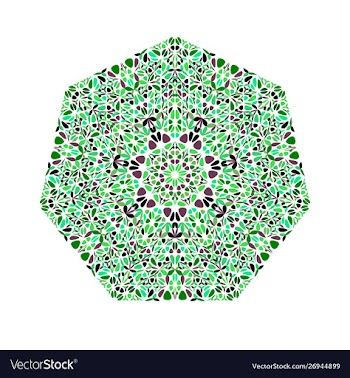 Isolated geometrical ornate abstract floral vector image