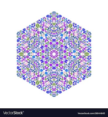 Isolated geometrical ornate abstract flower vector image