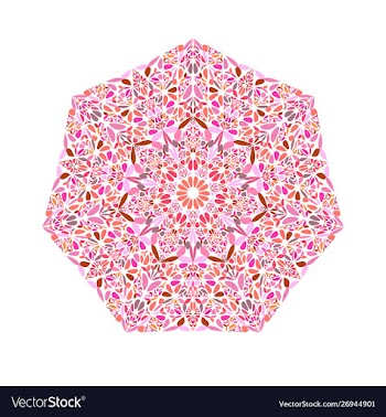 Isolated geometrical ornate colorful flower vector image