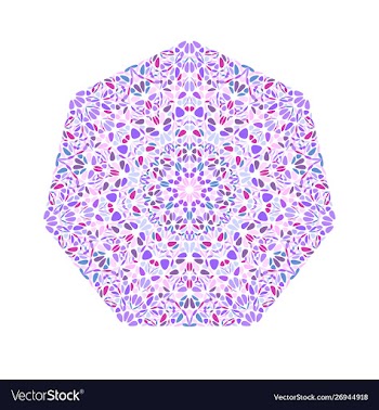 Isolated geometrical ornate floral mosaic vector image