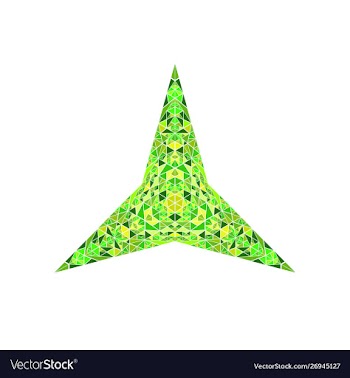 Isolated geometrical polygonal mosaic ornament vector image