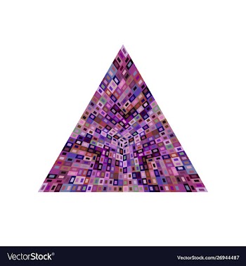 Isolated geometrical tiled mosaic polygon symbol vector image