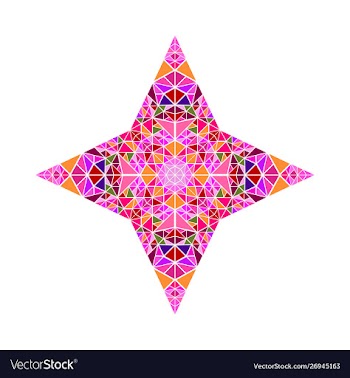 Isolated geometrical triangle mosaic ornament vector image