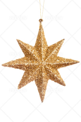 Isolated Glitter Star Ornament