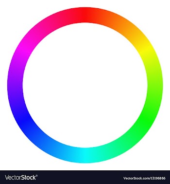 Isolated gradient rainbow ring color palette vector image