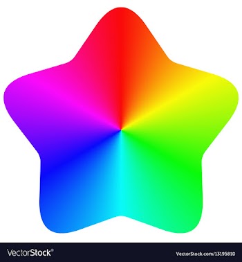 Isolated gradient rainbow star design vector image