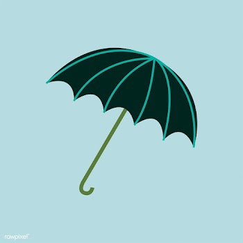 Isolated green colored umbrella illustration | Free stock vector - 462187