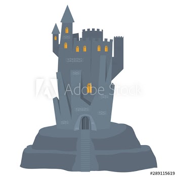 Isolated halloween castle vector design