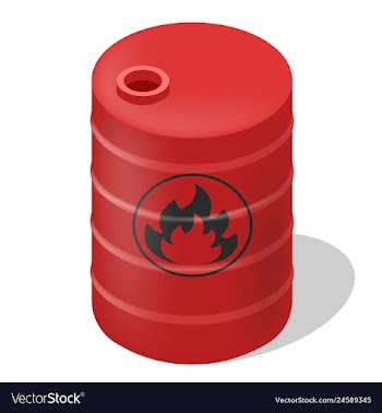 Isolated hazard flamable barrel vector image