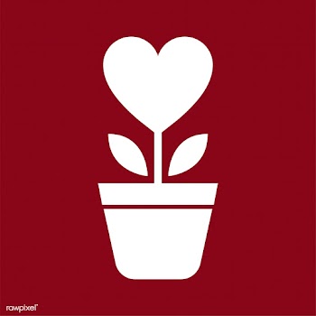 Isolated heart flower in a pot icon | Free stock vector - 457485