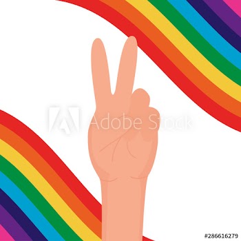 Isolated lgtbiq hand vector design