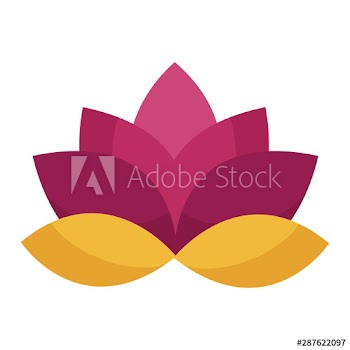 Isolated lotus flower ornament design