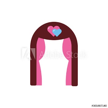 Isolated love arch vector design