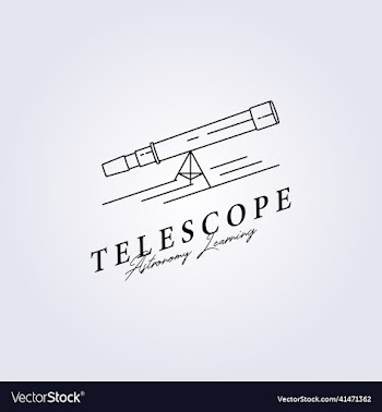 isolated minimal line telescope logo icon